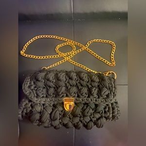 Woman’s crochet purse. Handmade any color you want. Gold or Silver chains & Lock